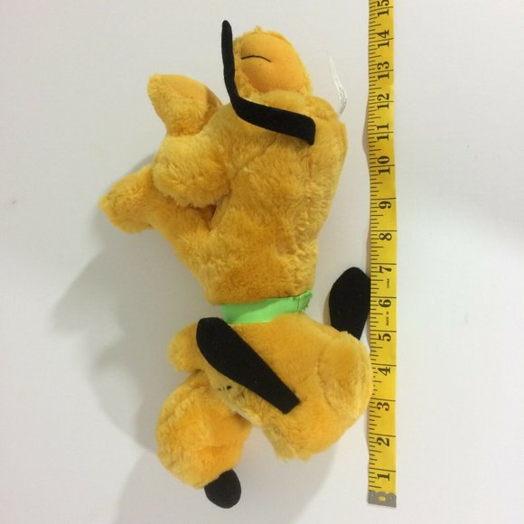 Disney Mattel Pluto Dog 10" Plush w/ Green Collar Tag Stuffed Animal Toy Sitting - Picture 10 of 10